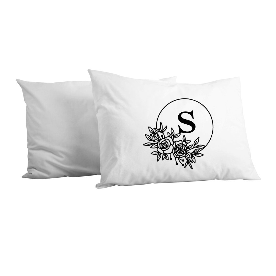 Pillowcase - Floral Monogram