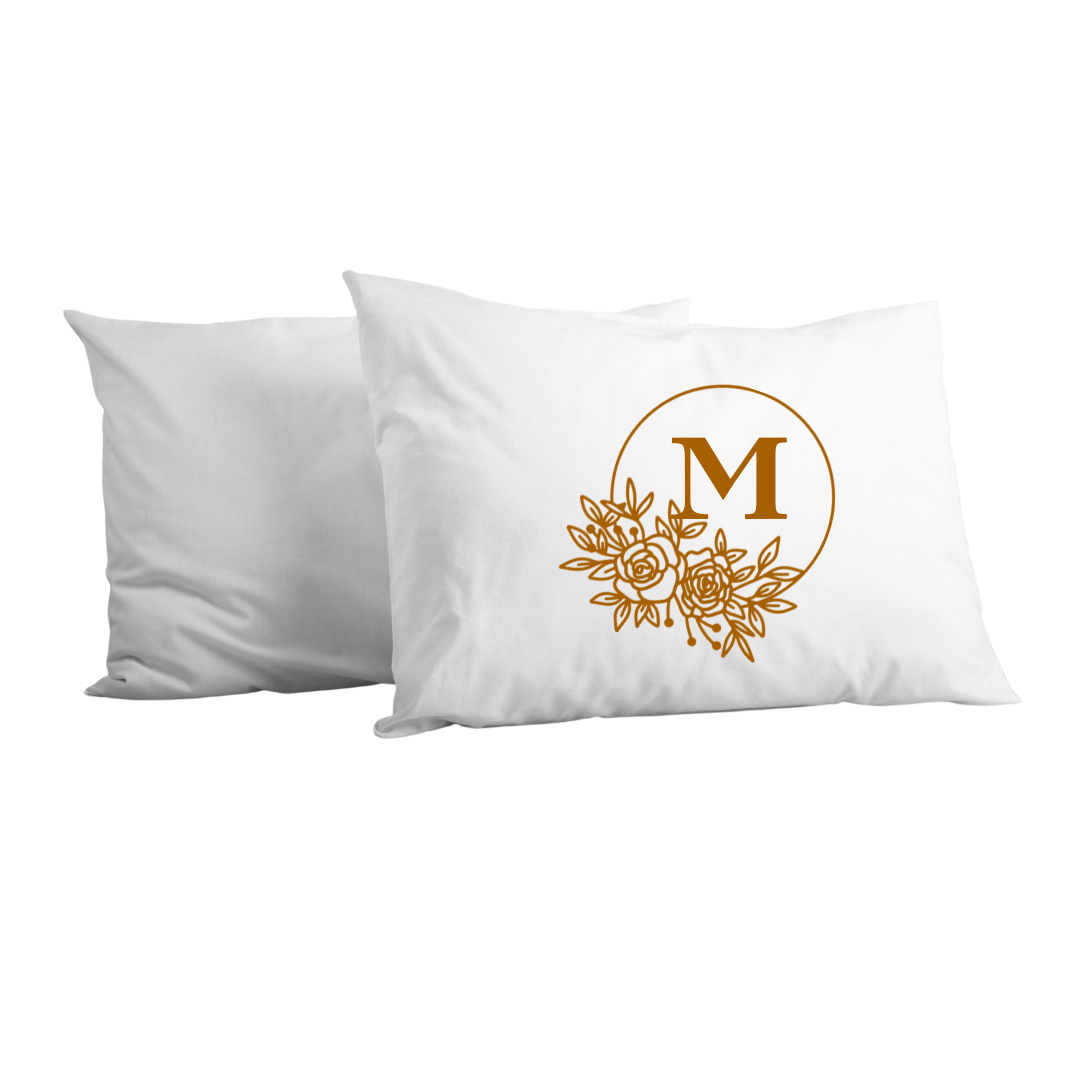 Pillowcase - Floral Monogram