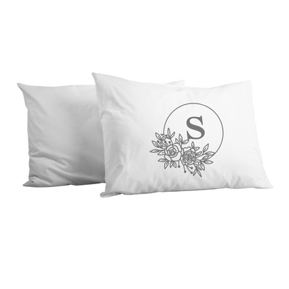 Pillowcase - Floral Monogram